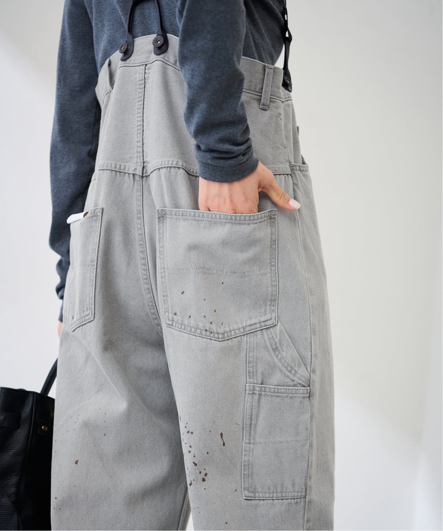 PAYDAY /ペイデイ サスペンダー付きペイント加工デニム（デニムパンツ