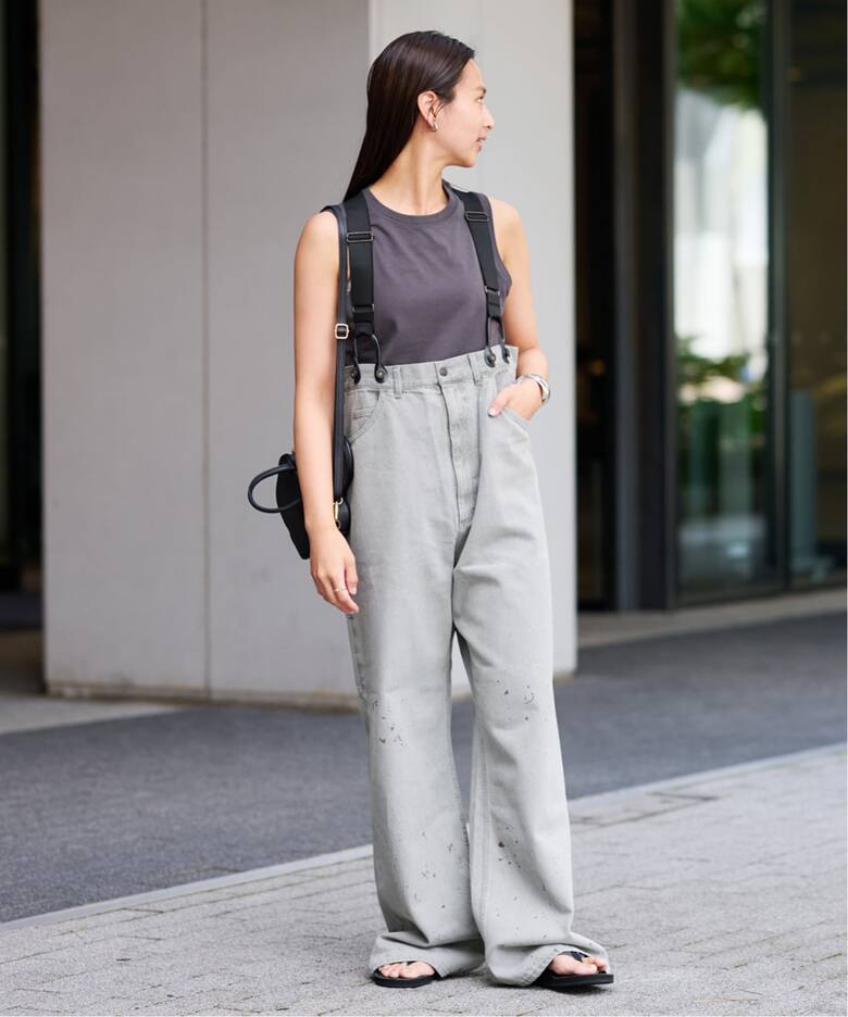 PAYDAY /ペイデイ サスペンダー付きペイント加工デニム（デニムパンツ  