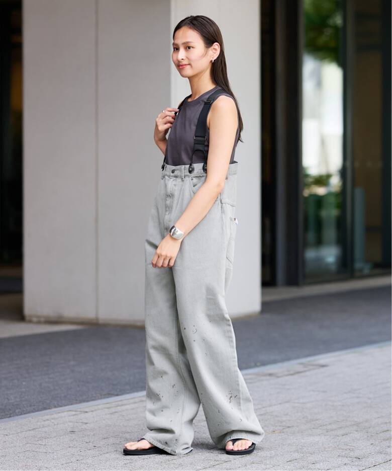 PAYDAY /ペイデイ サスペンダー付きペイント加工デニム（デニムパンツ  