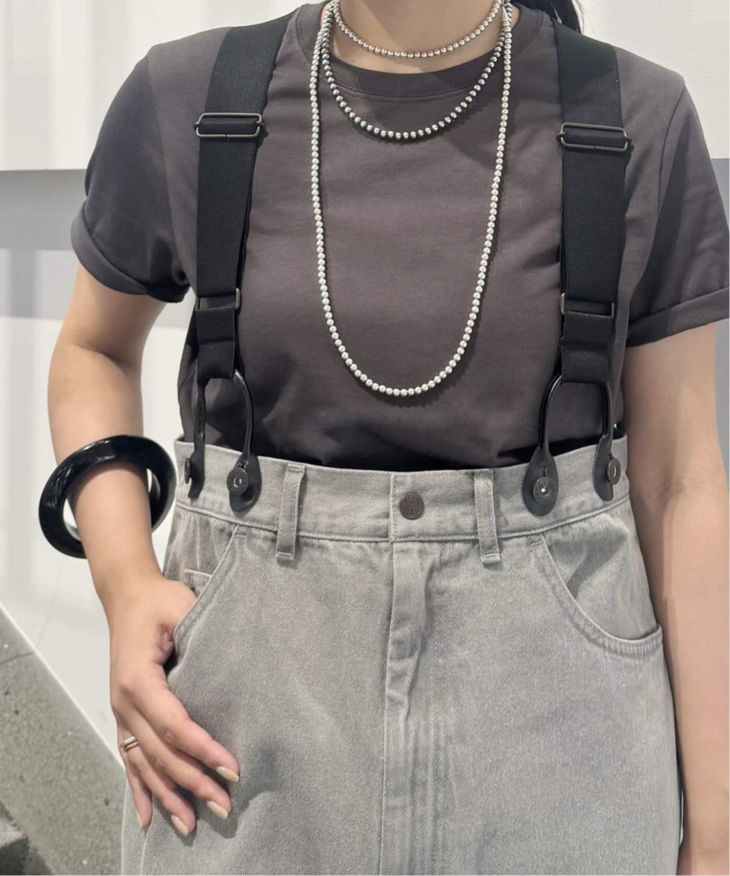 PAYDAY /ペイデイ サスペンダー付きペイント加工デニム（デニムパンツ