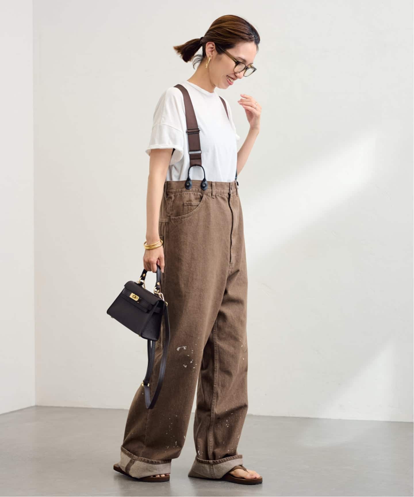 PAYDAY /ペイデイ サスペンダー付きペイント加工デニム（デニムパンツ