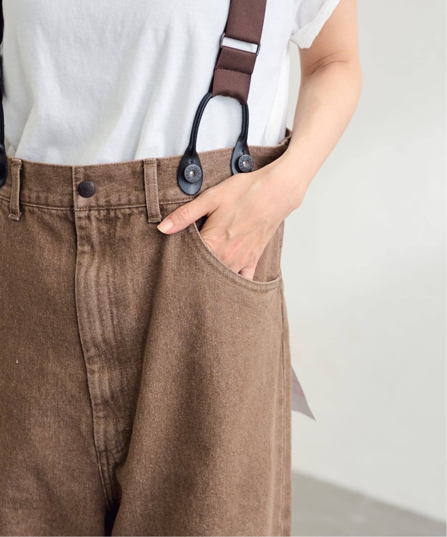 PAYDAY /ペイデイ サスペンダー付きペイント加工デニム（デニム