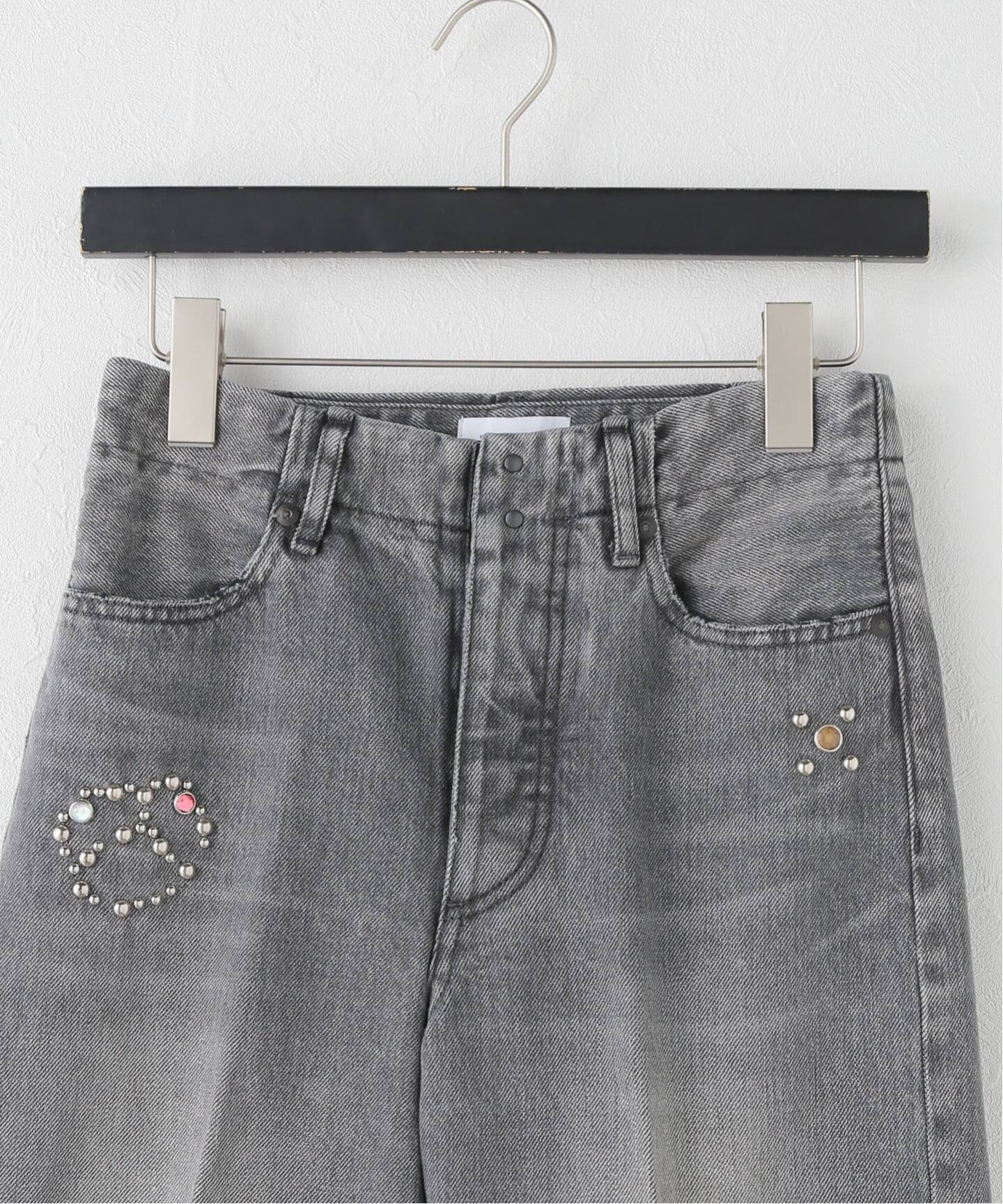 TANAKA + THENIME】 STUDS DAMAGE TROUSERS DENIM（デニムパンツ
