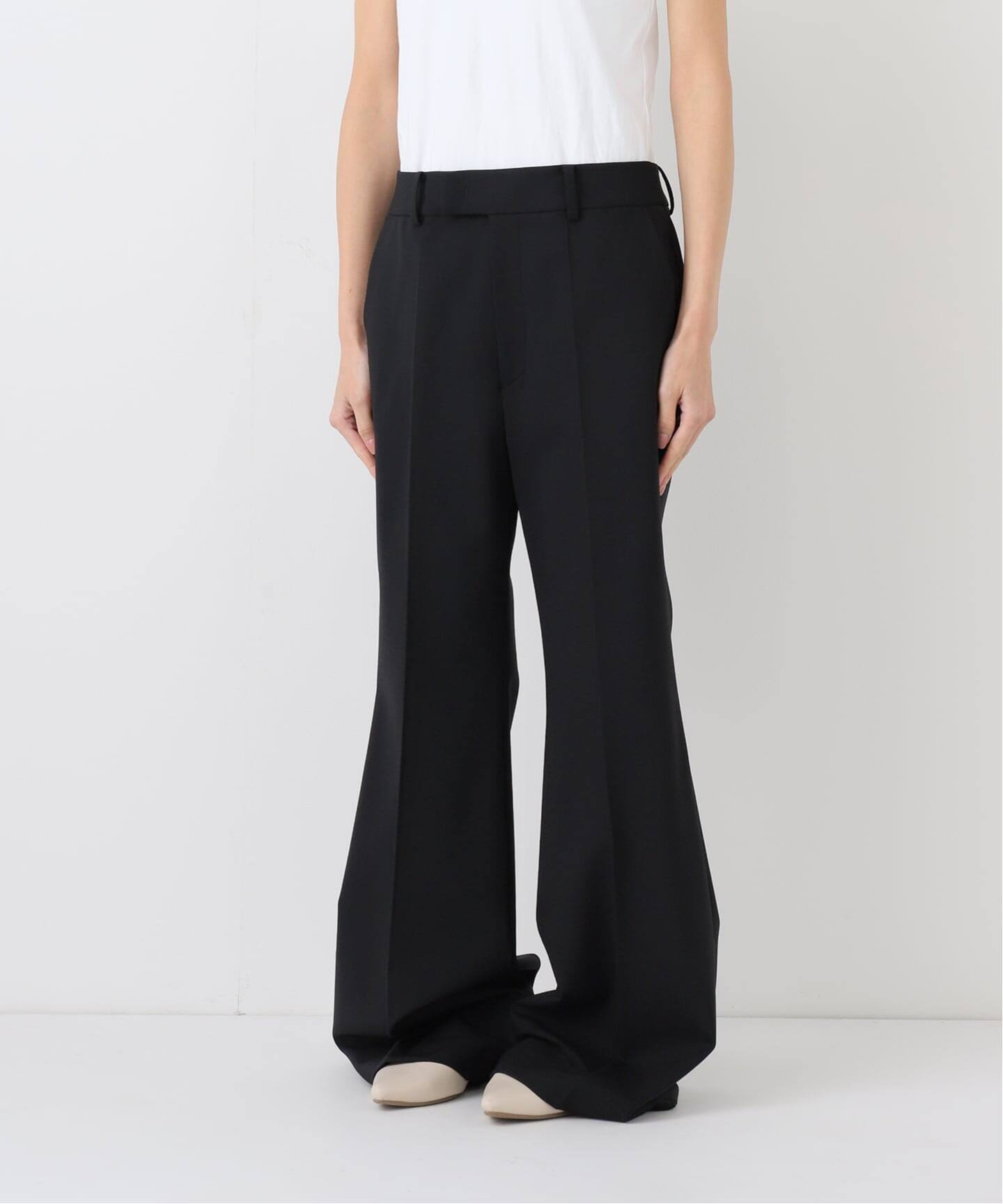 KOZABURO フレアパンツ ポリエステル100% ハイストレッチナローフレアパンツ（スラックス）｜NOBLE（ノーブル