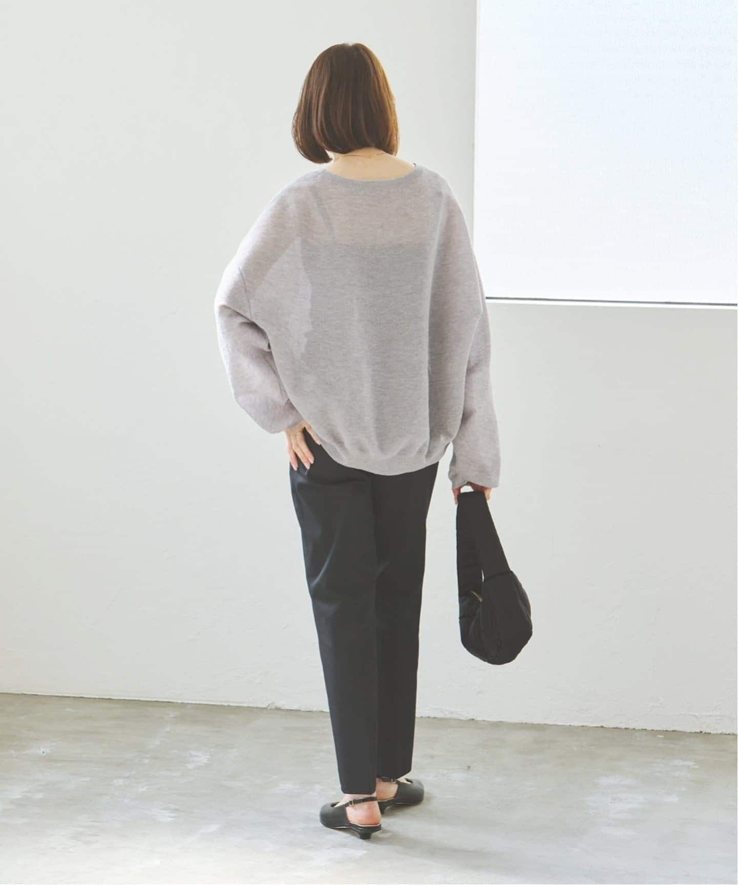 追加》【洗える】ドライコットンステップヘムパンツ 7（スラックス