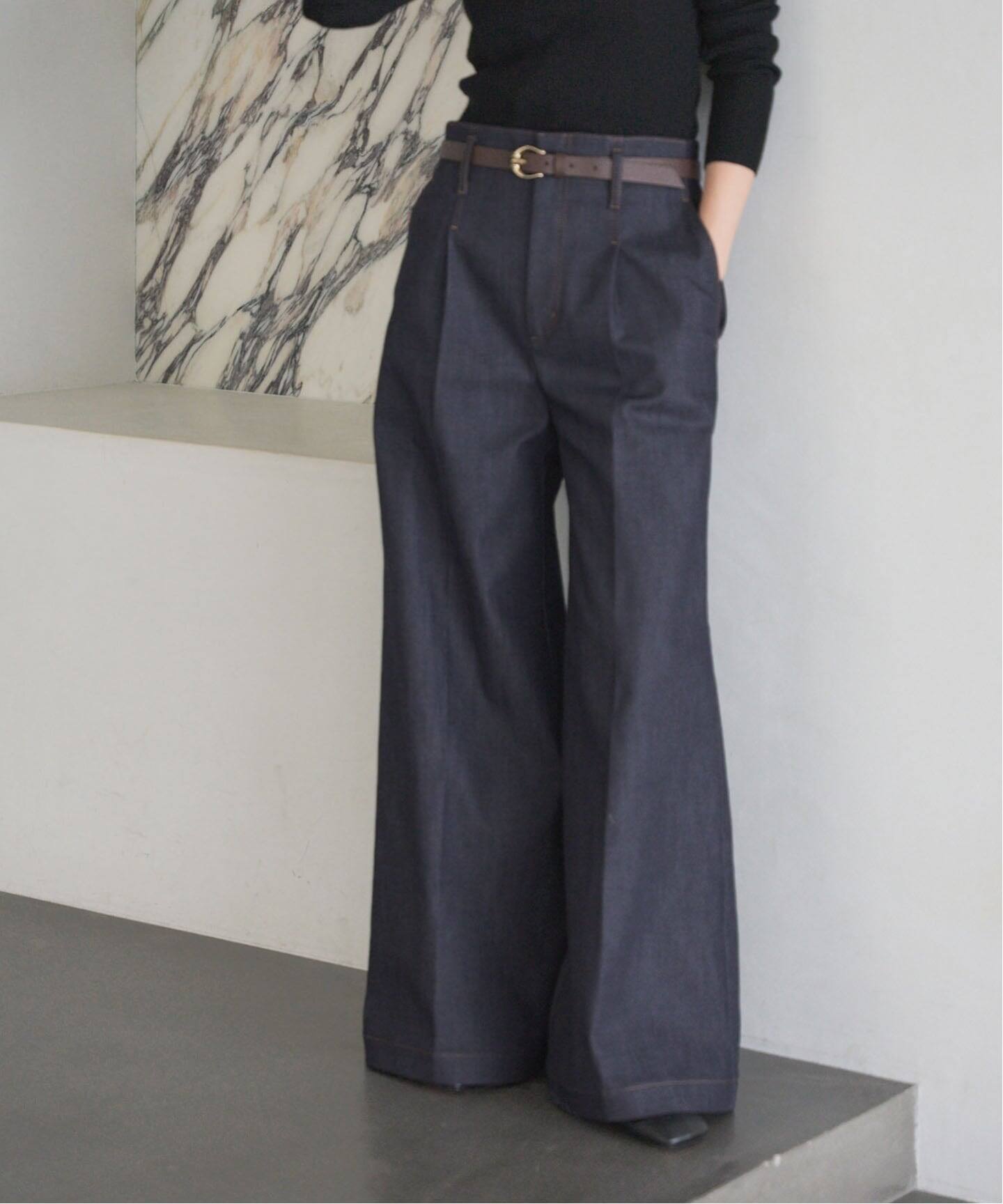 ノーブル（Noble）/デニムライクスラックス デニムライクスラックス（デニムパンツ・ジーンズ）｜NOBLE（ノーブル