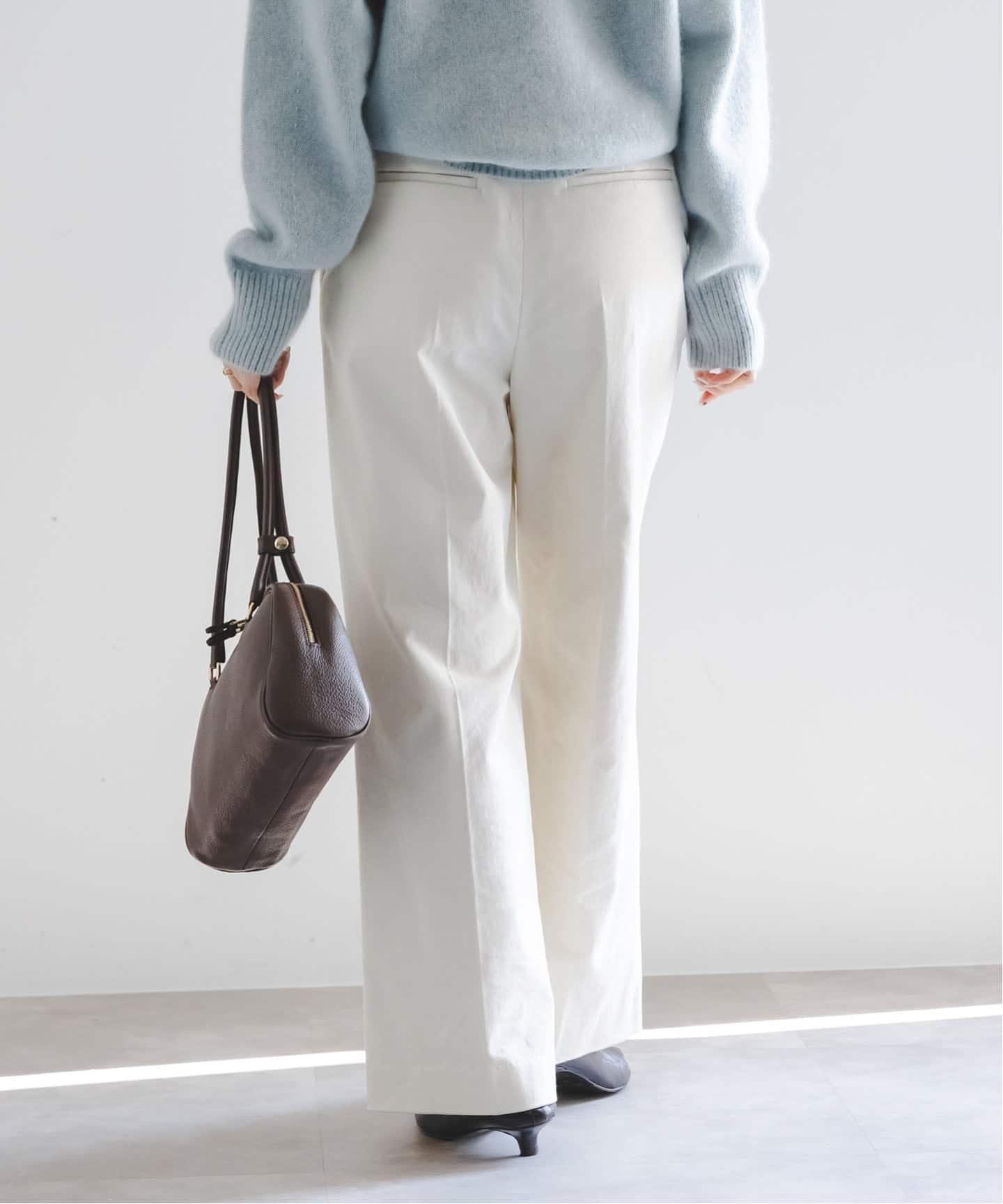 ソフトコーデュロイナローワイドパンツ（スラックス）｜NOBLE