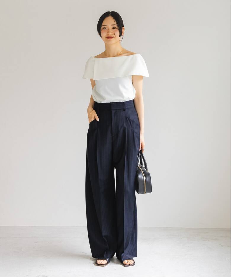 タックカービーボリュームパンツ（スラックス）｜NOBLE（ノーブル）の 
