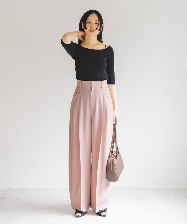 タックカービーボリュームパンツ（スラックス）｜NOBLE（ノーブル）の 