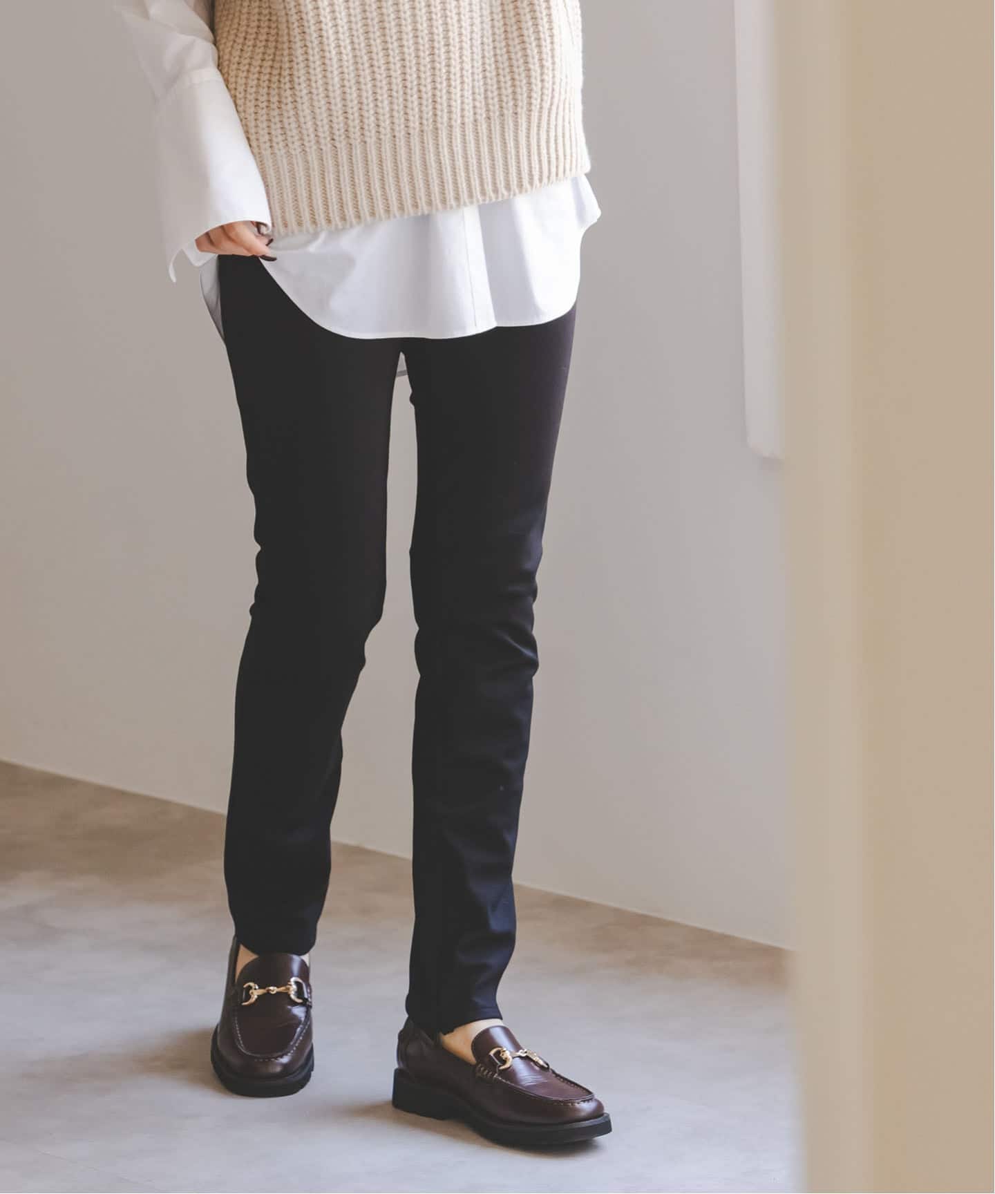 NOBLE✨ノーブル ストレッチフロントスリットパンツ　ブラック　36 NOBLE スラックス パンツ 「追加」エステルツイルストレッチ