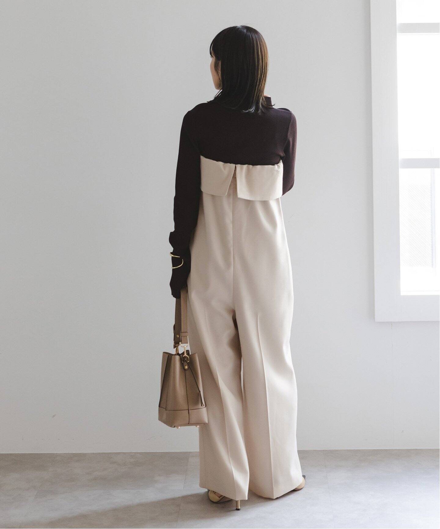 NOBLE トリコチンベアトップパンツ　ネイビー　38 トリコチンベアトップパンツ（その他パンツ）｜NOBLE（ノーブル