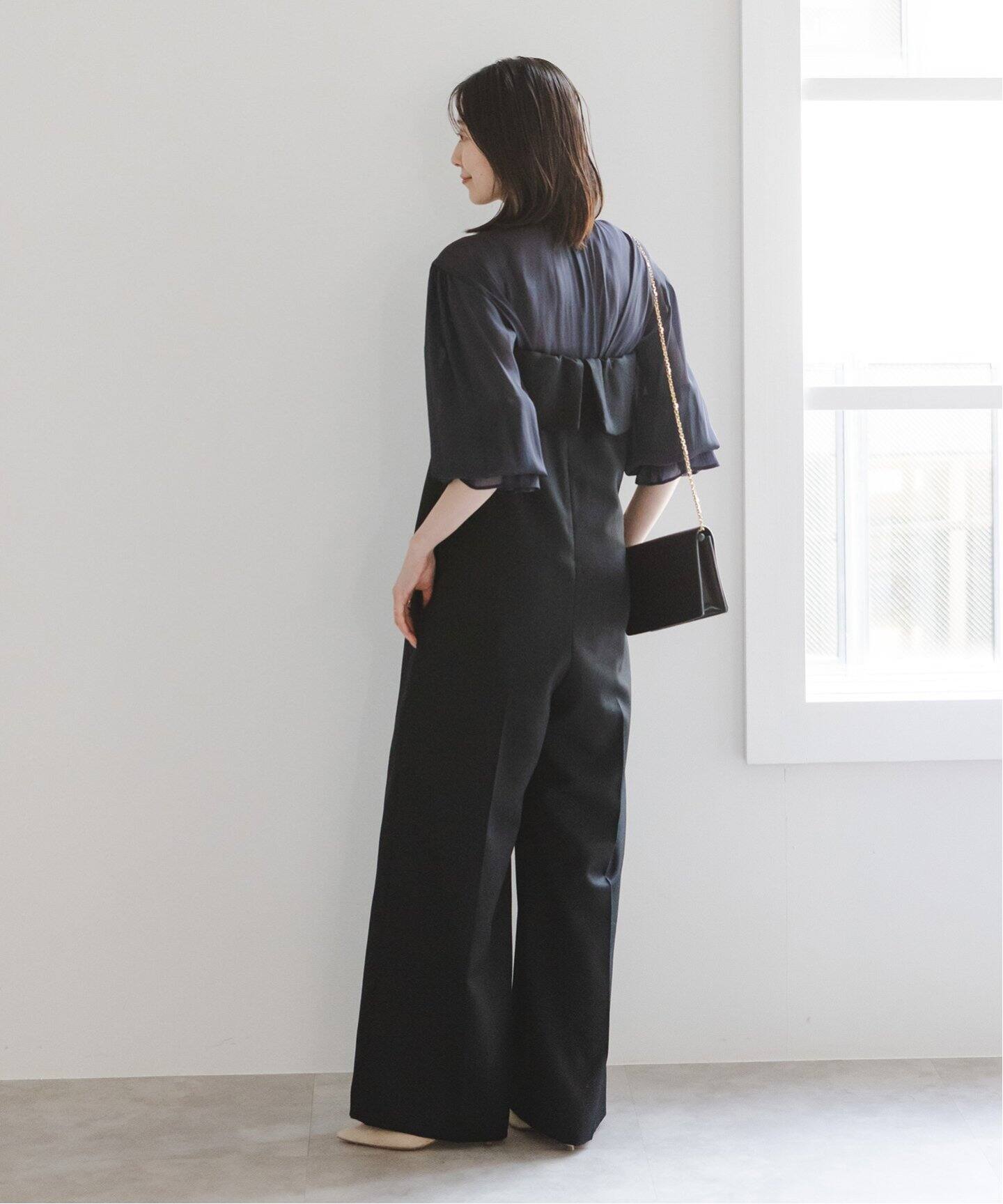 NOBLE トリコチンベアトップパンツ　ネイビー　38 トリコチンベアトップパンツ（その他パンツ）｜NOBLE（ノーブル