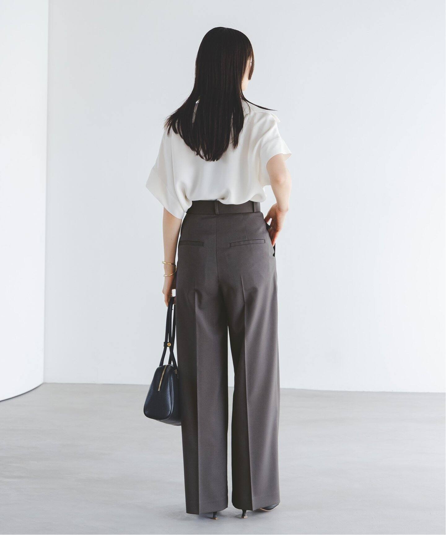 追加》【洗える】エステルツイルストレッチスラックスパンツ 5