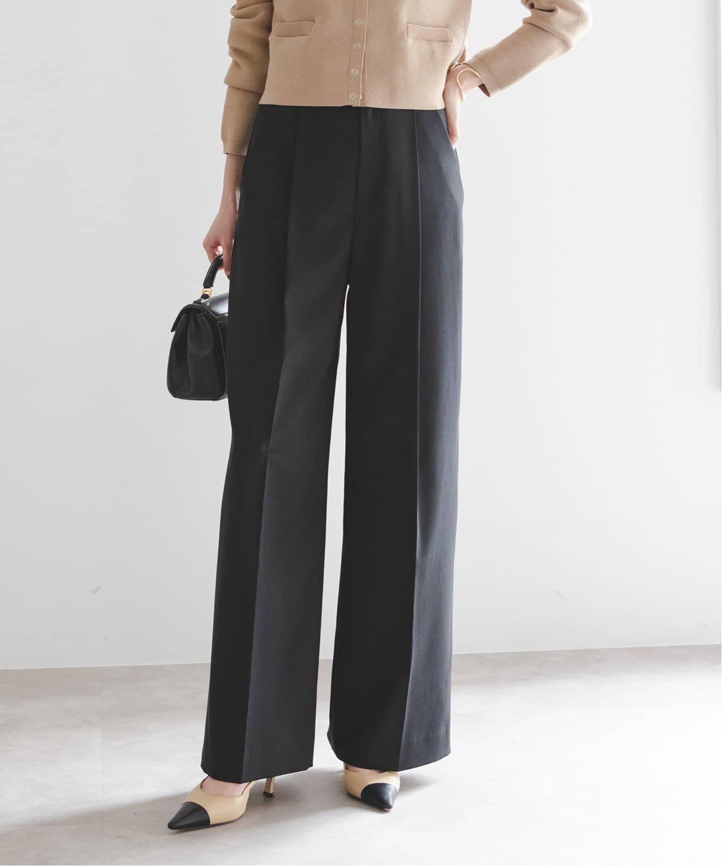 追加》【洗える】エステルツイルストレッチスラックスパンツ 5