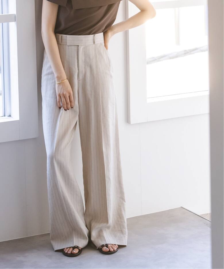 nobit リネン パッチワーク パンツ スラブ 味わい深く ノービット 麻 