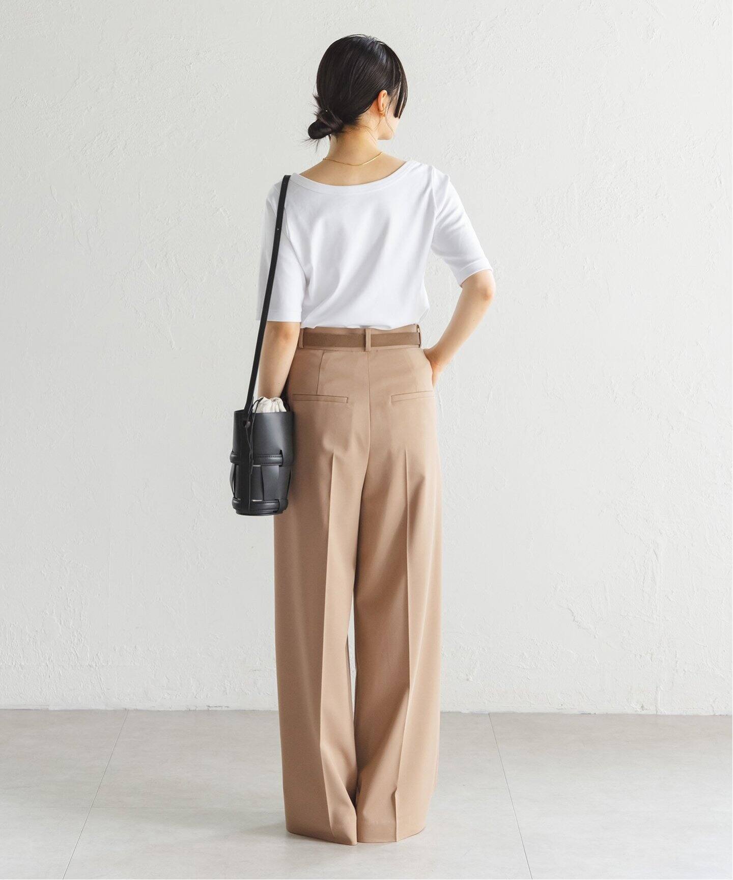 追加》【洗える】エステルツイルストレッチスラックスパンツ7