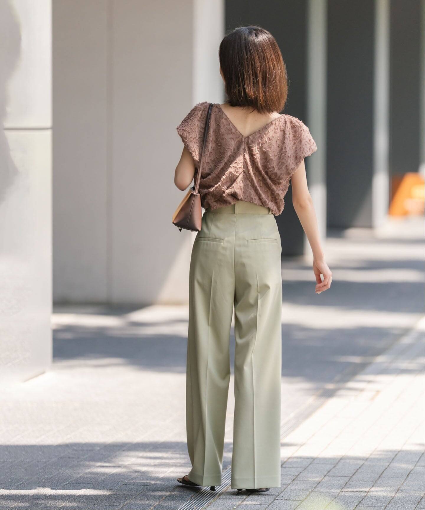 追加》【洗える】エステルツイルストレッチスラックスパンツ 6