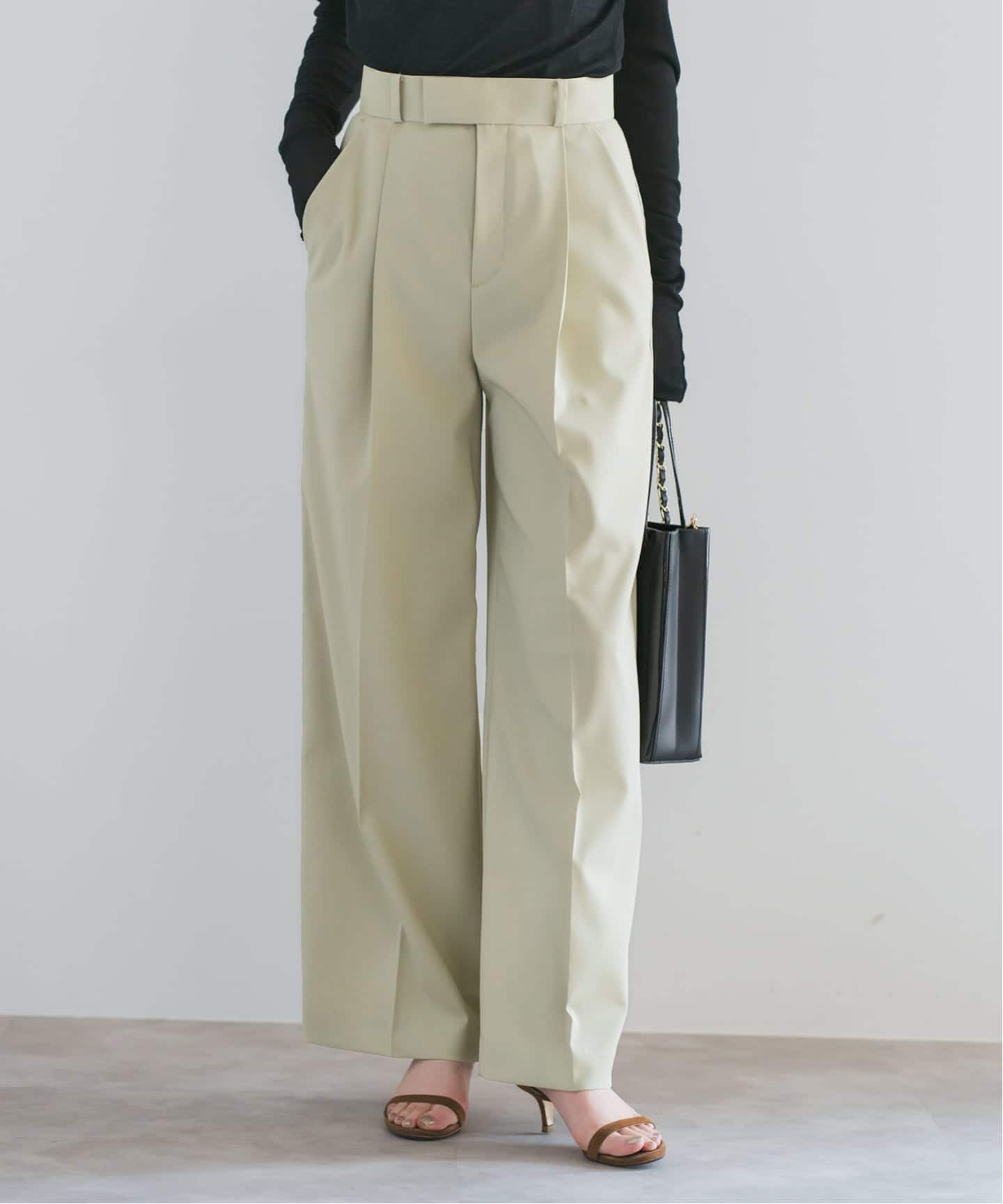 追加》【洗える】エステルツイルストレッチスラックスパンツ 6