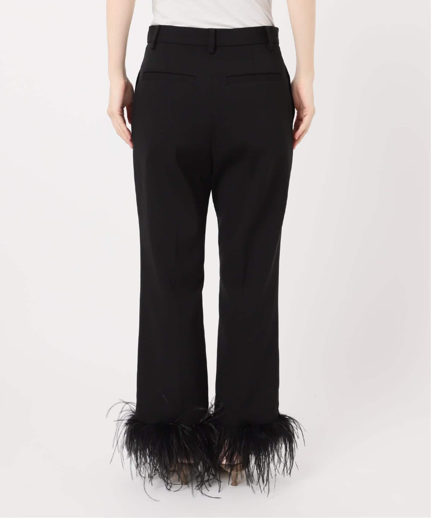 NOBLE✨ノーブル ストレッチフロントスリットパンツ　ブラック　36 Noble（ノーブル）の「《追加》フロントオープンスラックス