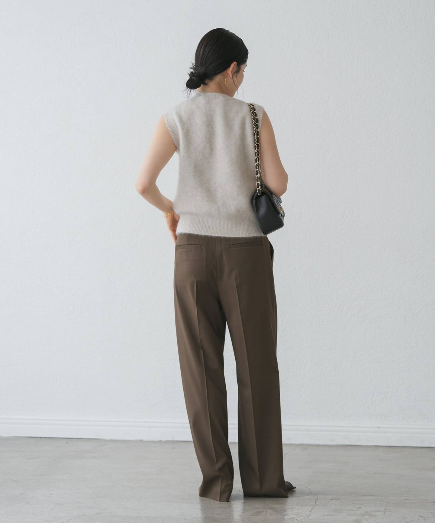 追加》【洗える】エステルツイルストレッチスラックスパンツ 8