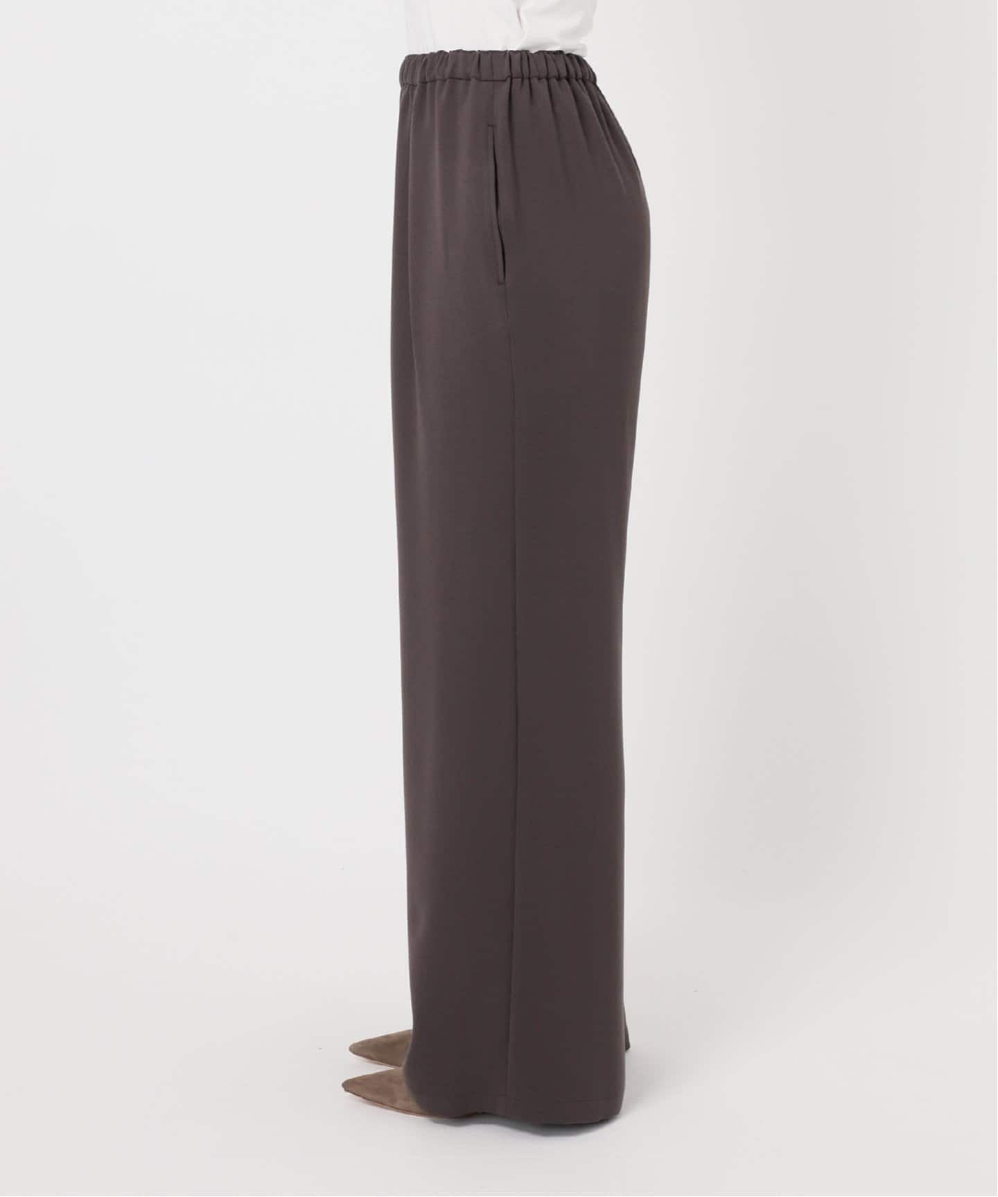 洗える】ライトジョーゼットドレープパンツ（スラックス）｜NOBLE