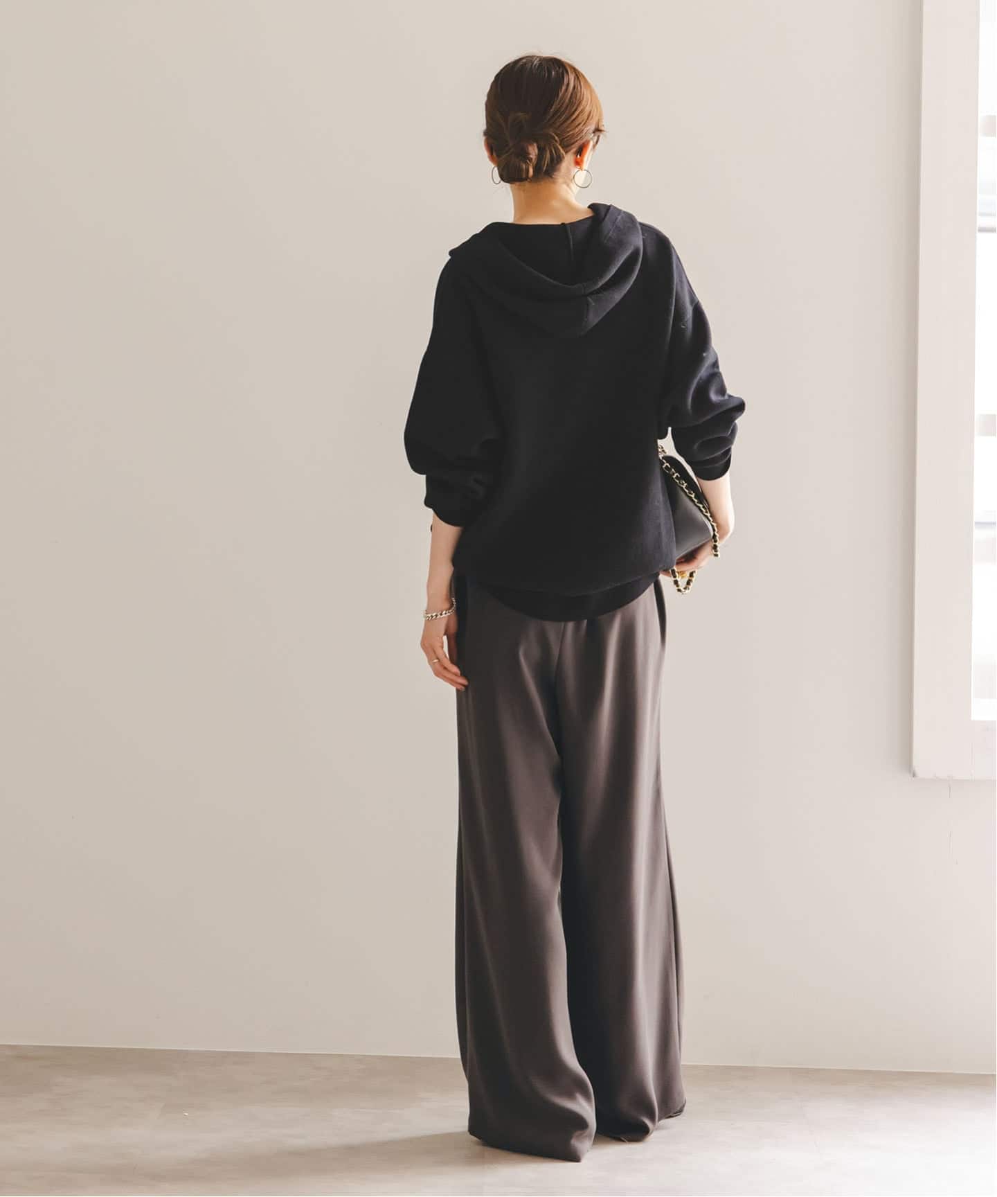 追加》【洗える】ライトジョーゼットドレープパンツ（スラックス