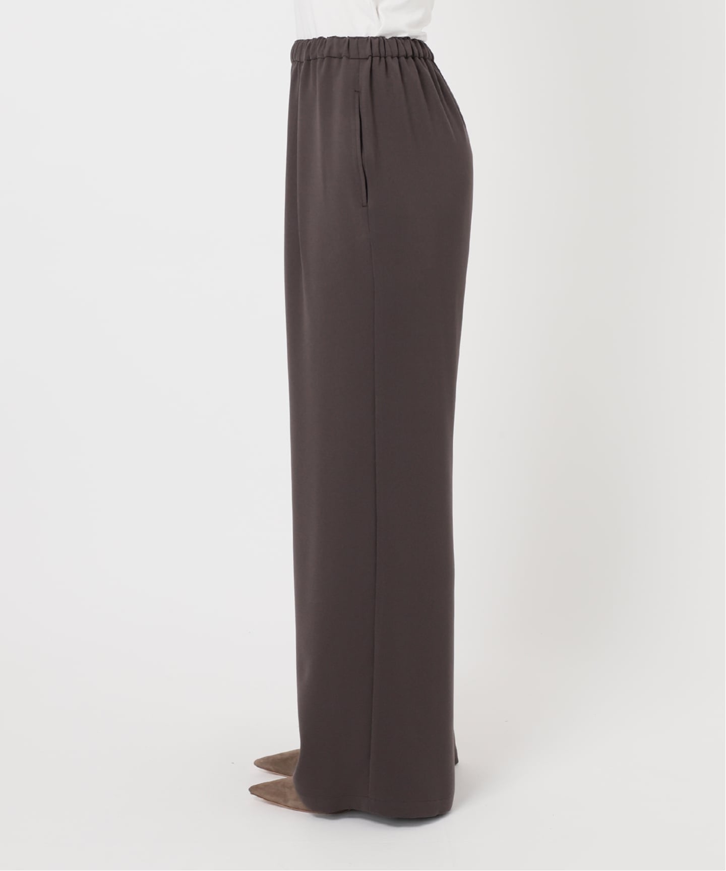 追加》【洗える】ライトジョーゼットドレープパンツ（スラックス