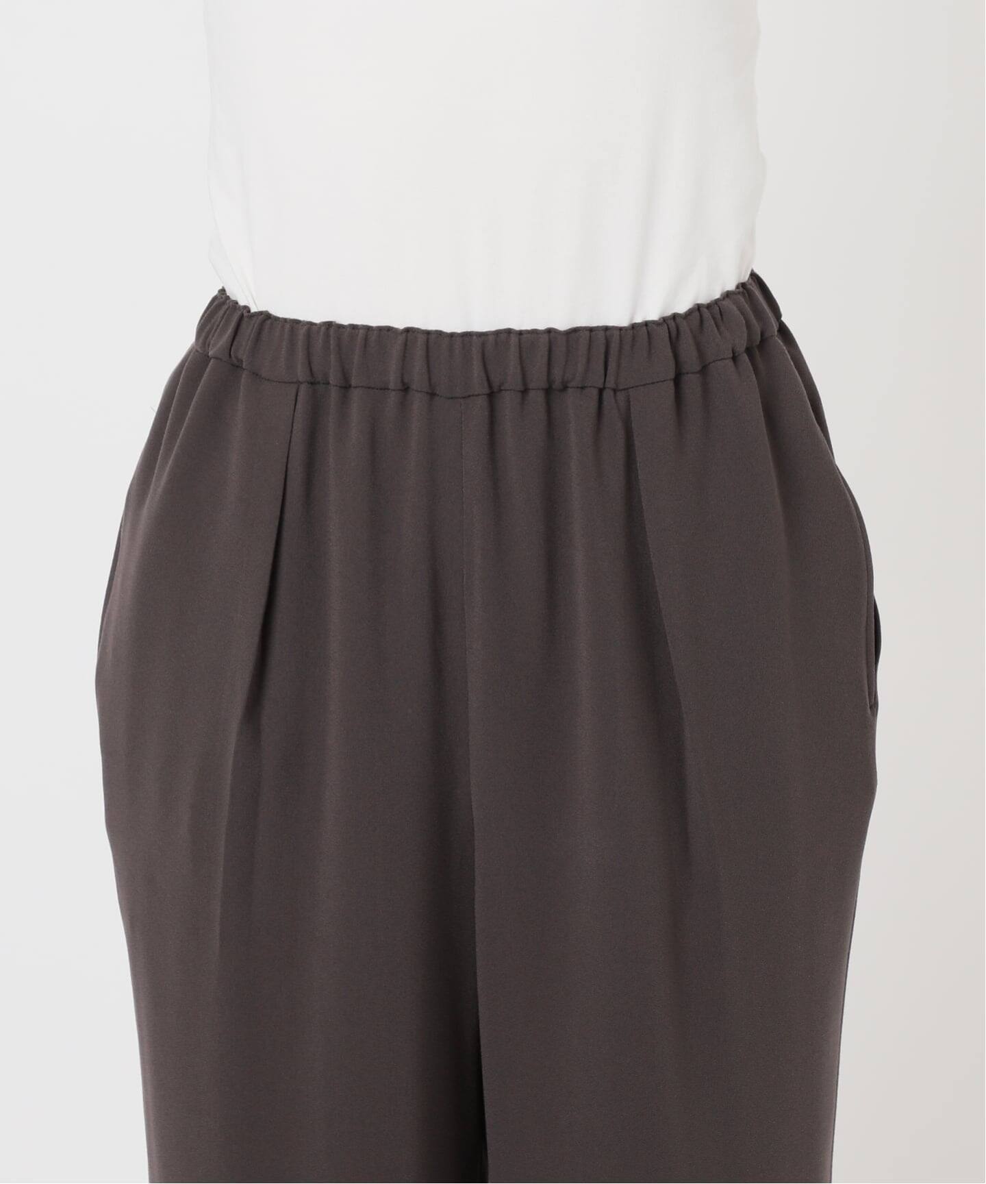 追加》【洗える】ライトジョーゼットドレープパンツ（スラックス