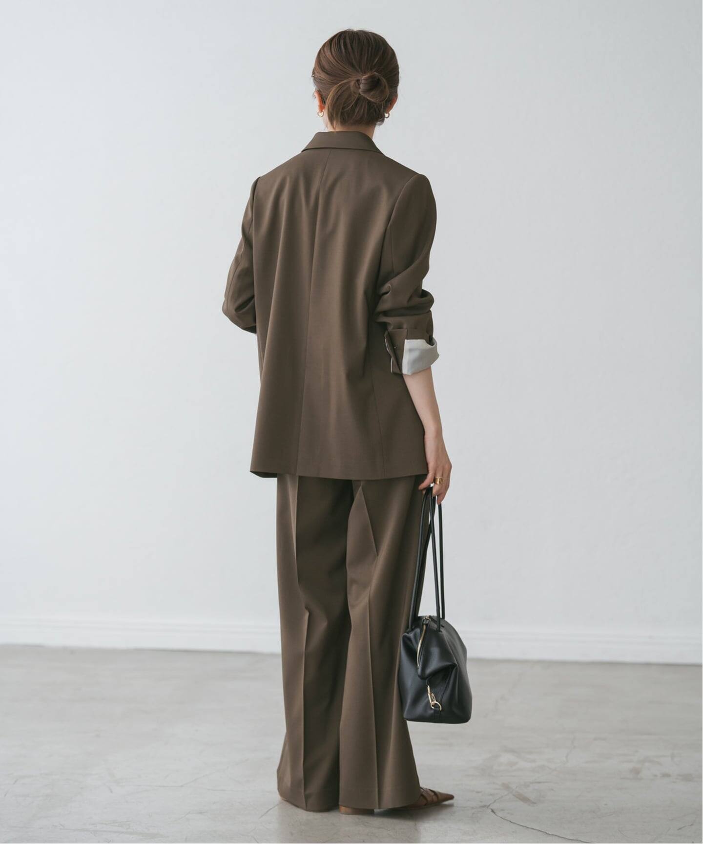 追加》エステルツイルストレッチスラックスパンツ（スラックス