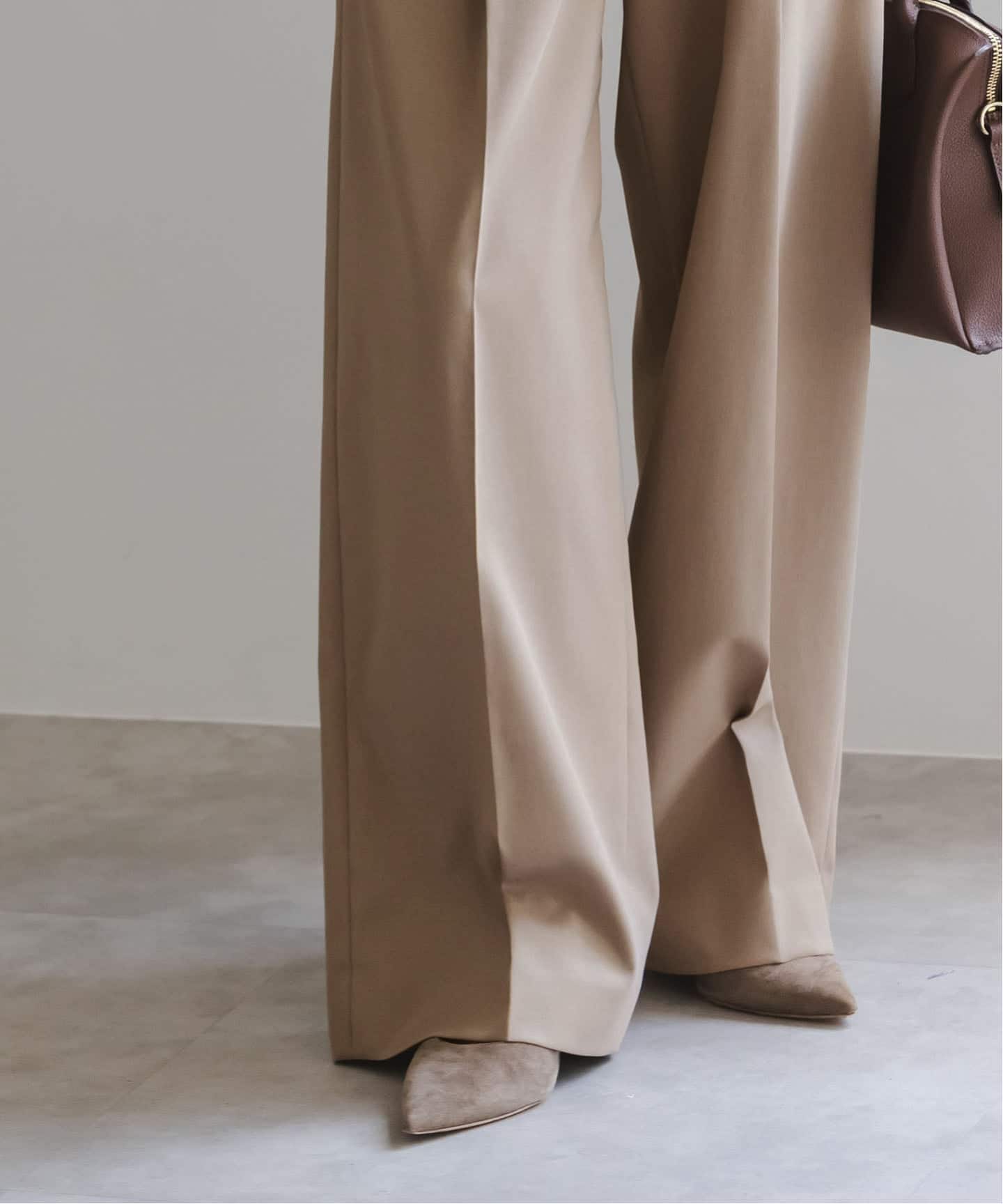 追加》エステルツイルストレッチスラックスパンツ（スラックス