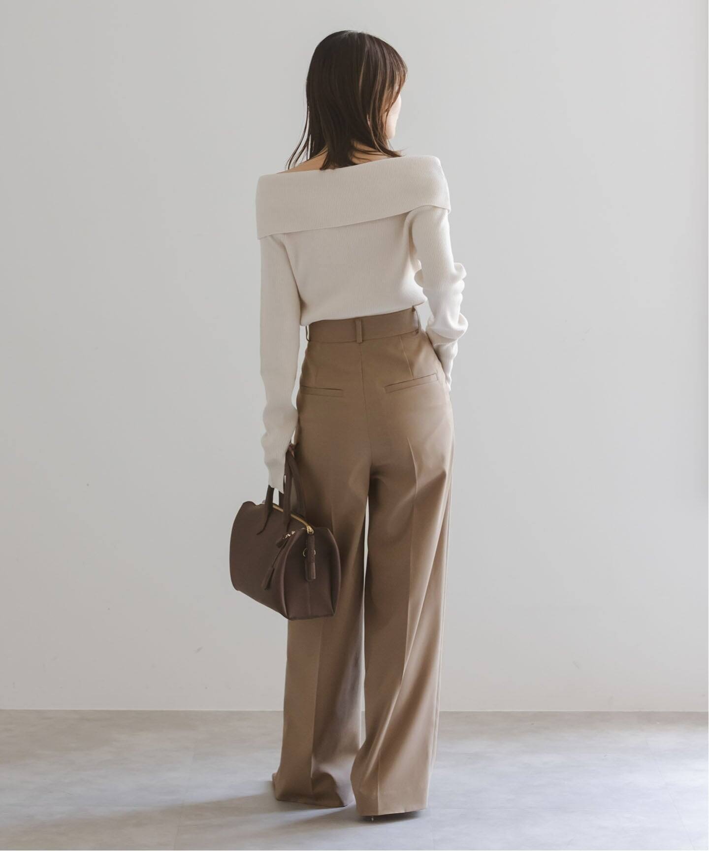 追加》エステルツイルストレッチスラックスパンツ（スラックス