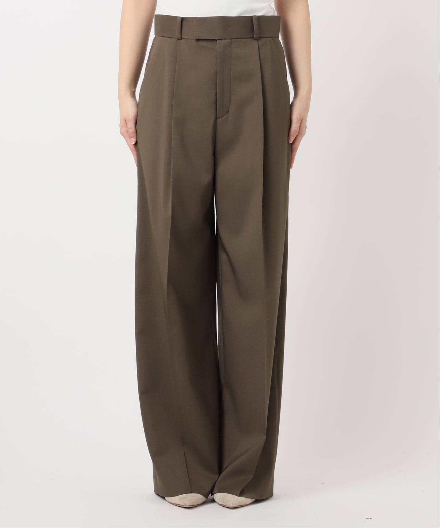 追加》エステルツイルストレッチスラックスパンツ（スラックス