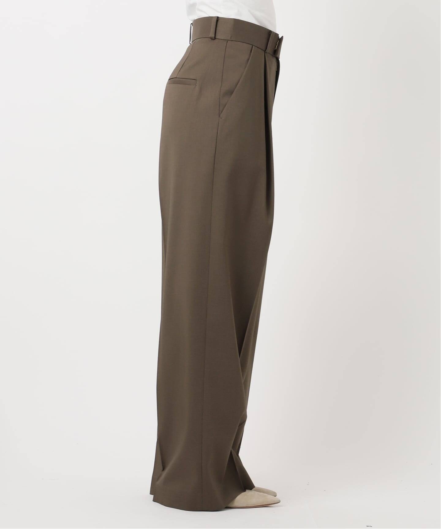 追加》エステルツイルストレッチスラックスパンツ（スラックス