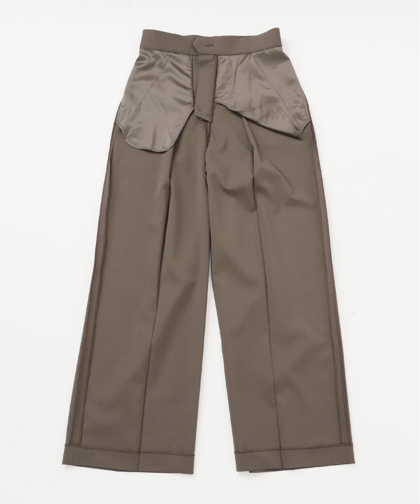 追加》エステルツイルストレッチスラックスパンツ（スラックス