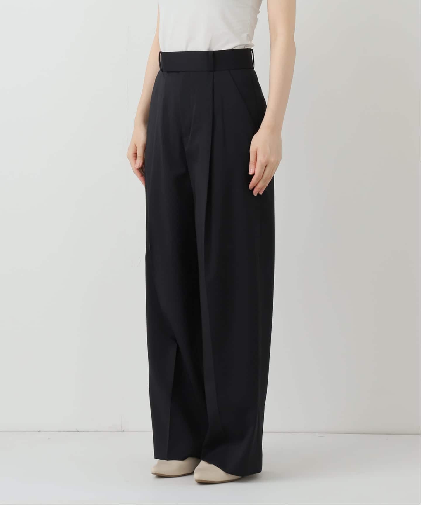 追加》エステルツイルストレッチスラックスパンツ（スラックス