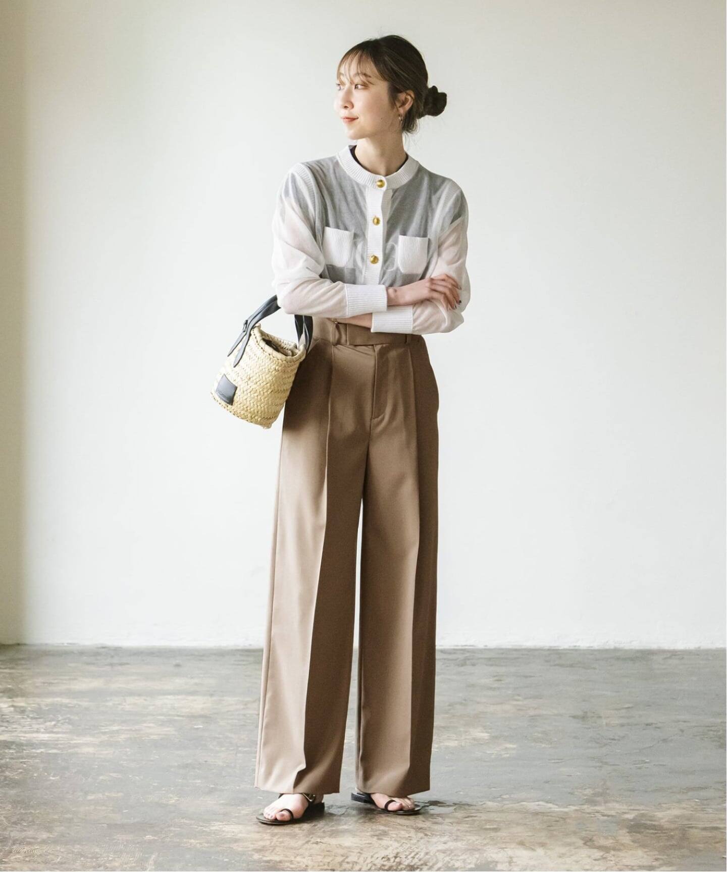 追加2》エステルツイルストレッチスラックスパンツ（スラックス