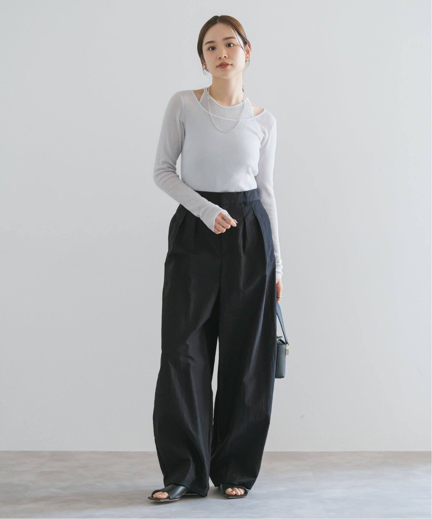 【試着のみ新品】Noble ナイロンタフタボリュームパンツ ナイロンタフタボリュームパンツ（その他パンツ）｜NOBLE
