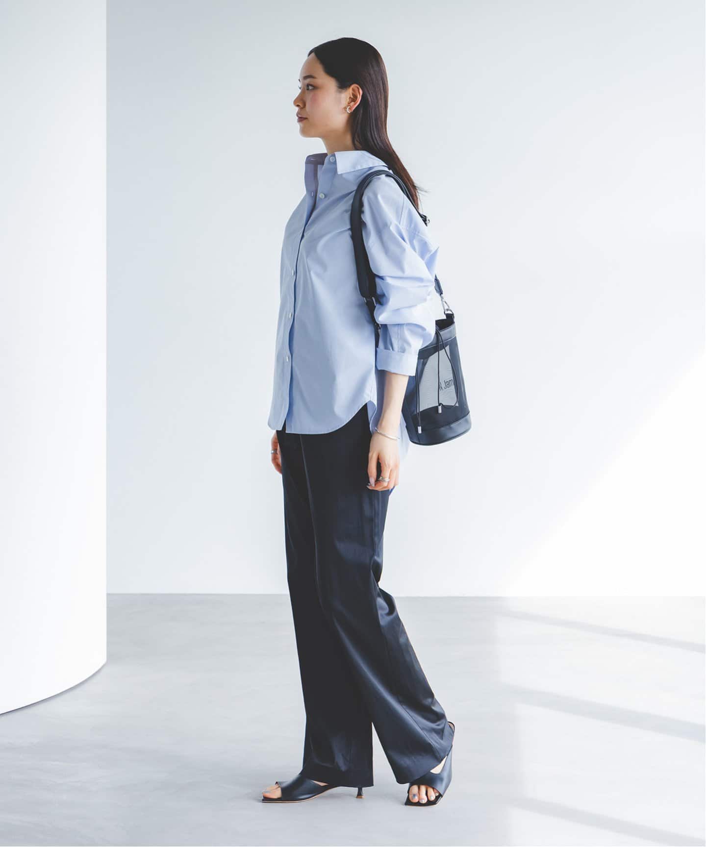 洗える】ストレッチサテンイージーパンツ（スラックス）｜NOBLE