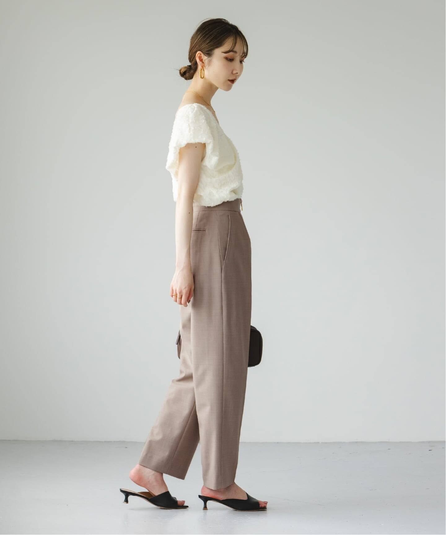 フロントzipテーパードパンツ（スラックス）｜NOBLE（ノーブル）の通販