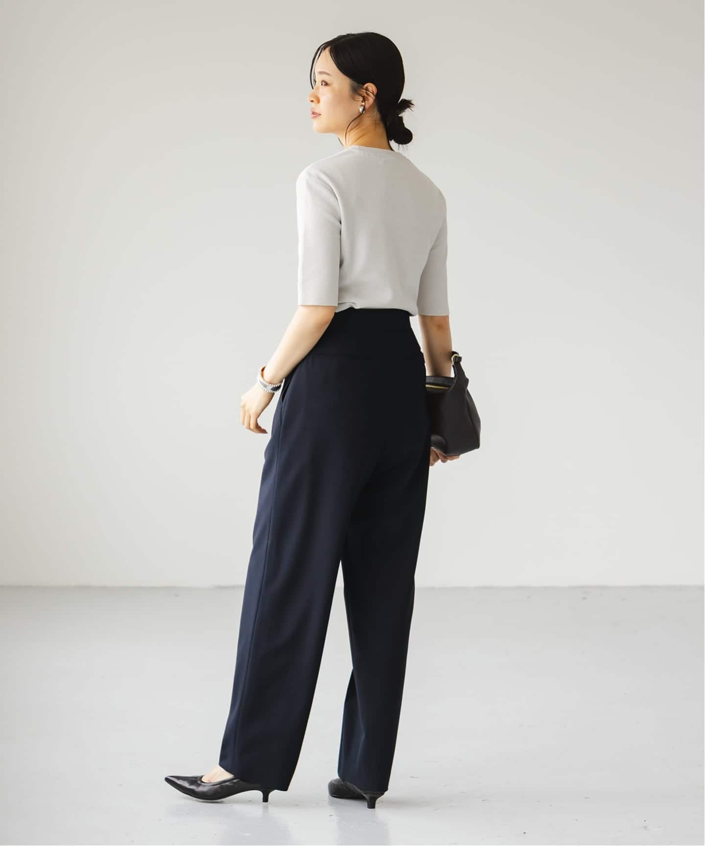 フロントzipテーパードパンツ（スラックス）｜NOBLE（ノーブル