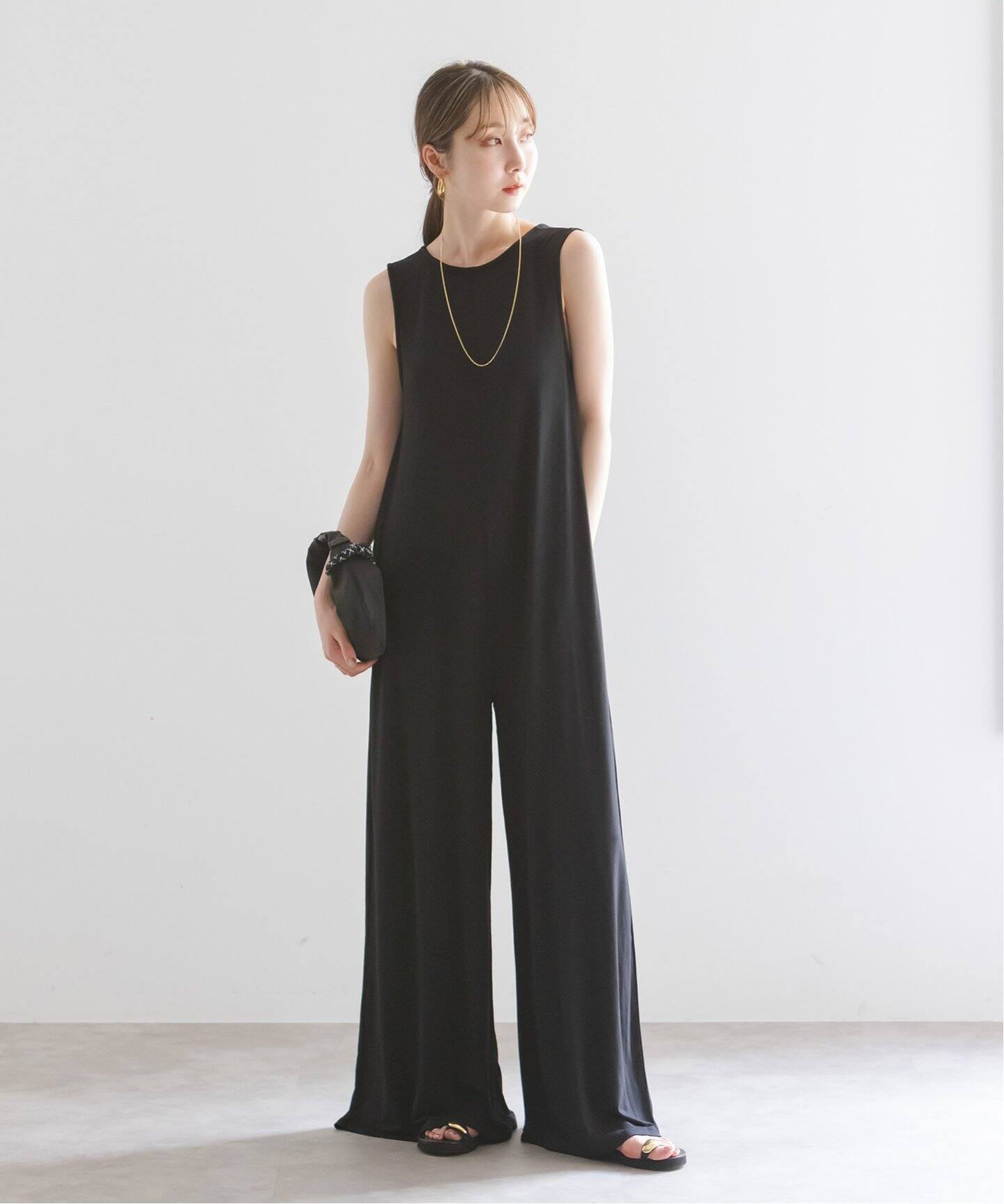 NOBLE別注》determ/デターム Collagen V-Back jumpsuit（つなぎ