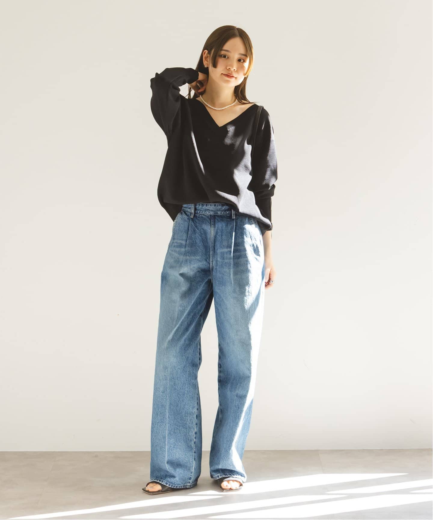※こんぱん様【新品】noble SERGE sideZIP ブルーデニム　25 SERGE/サージ SIDE ZIP(ブルー)（デニムパンツ・ジーンズ