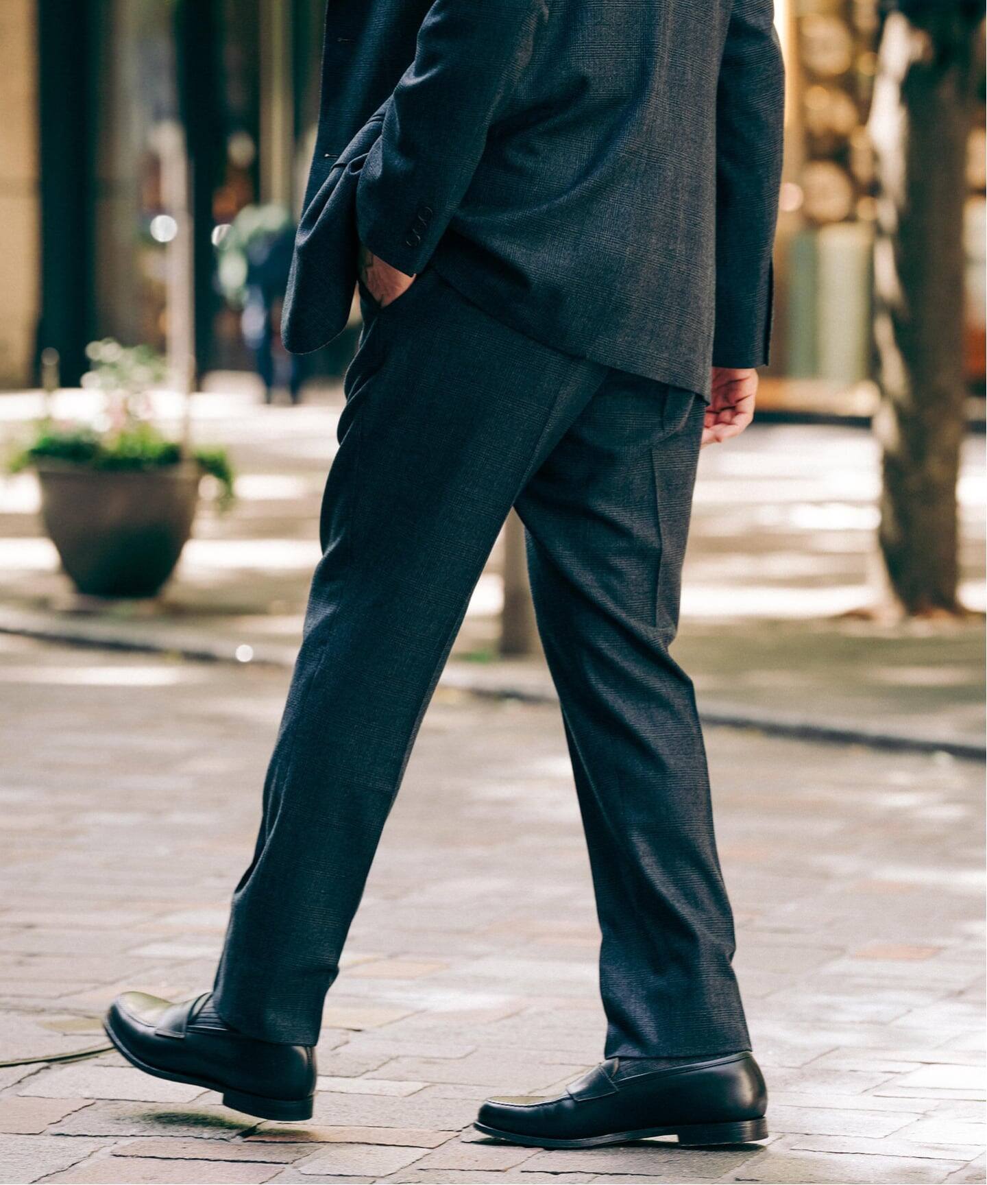 【美品】PT01 SUPER120'S テーパード ウール スラックス パンツ SUPER 120's ウールサキソニー テーパードパンツ【セットアップ