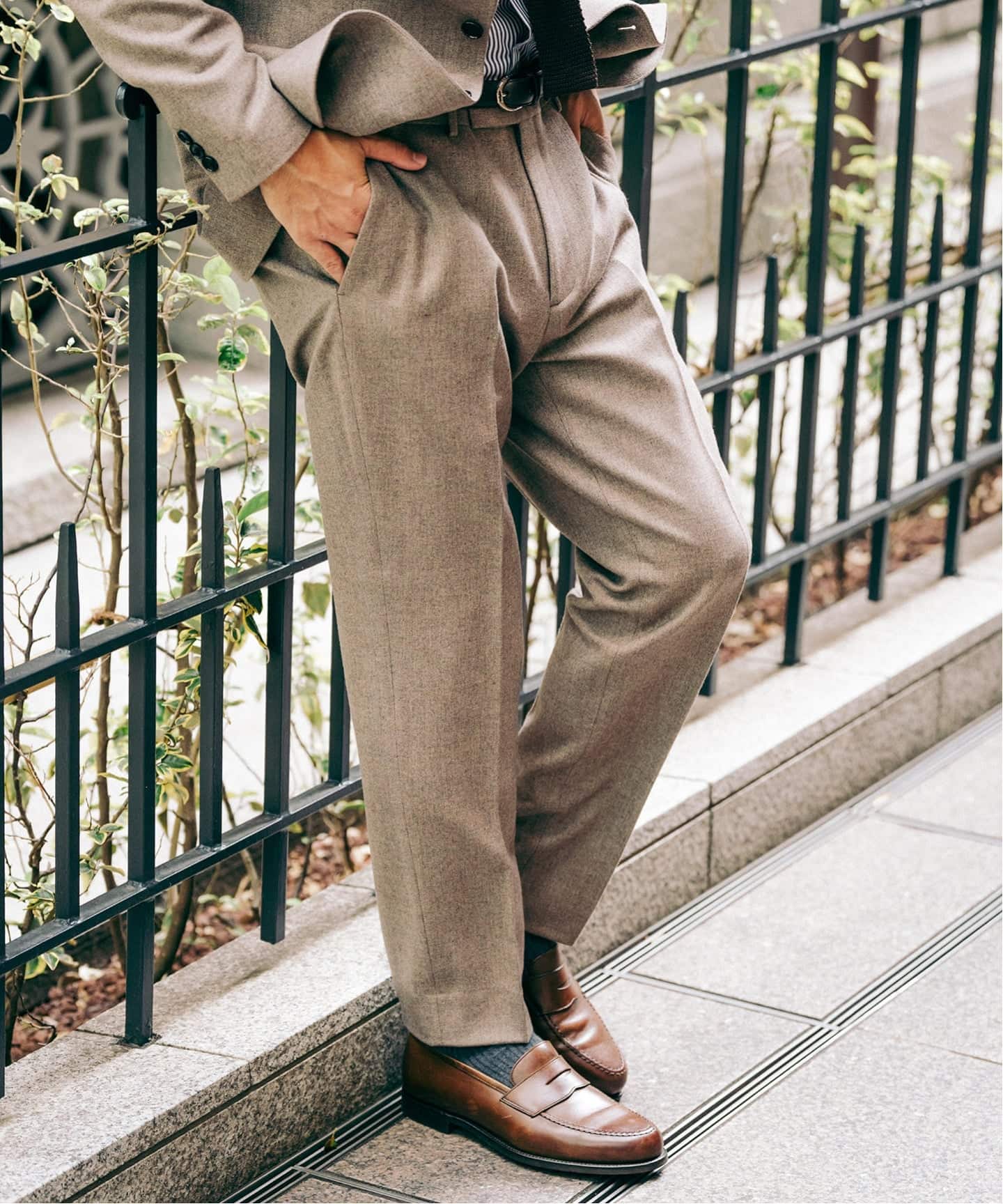 トップ ツイード スラックス【セットアップ着用可能】（スラックス