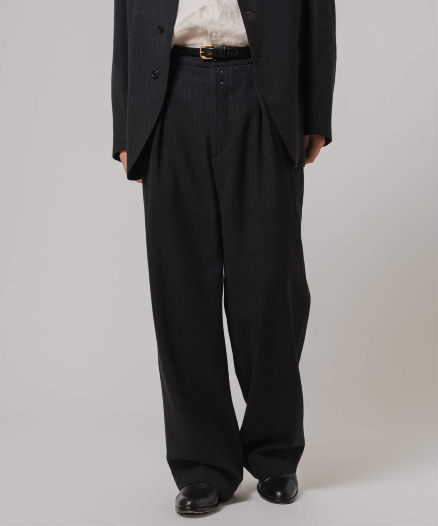 ETS.MATERIAUX(マテリオ) ウール/シルク ファーマートラウザー