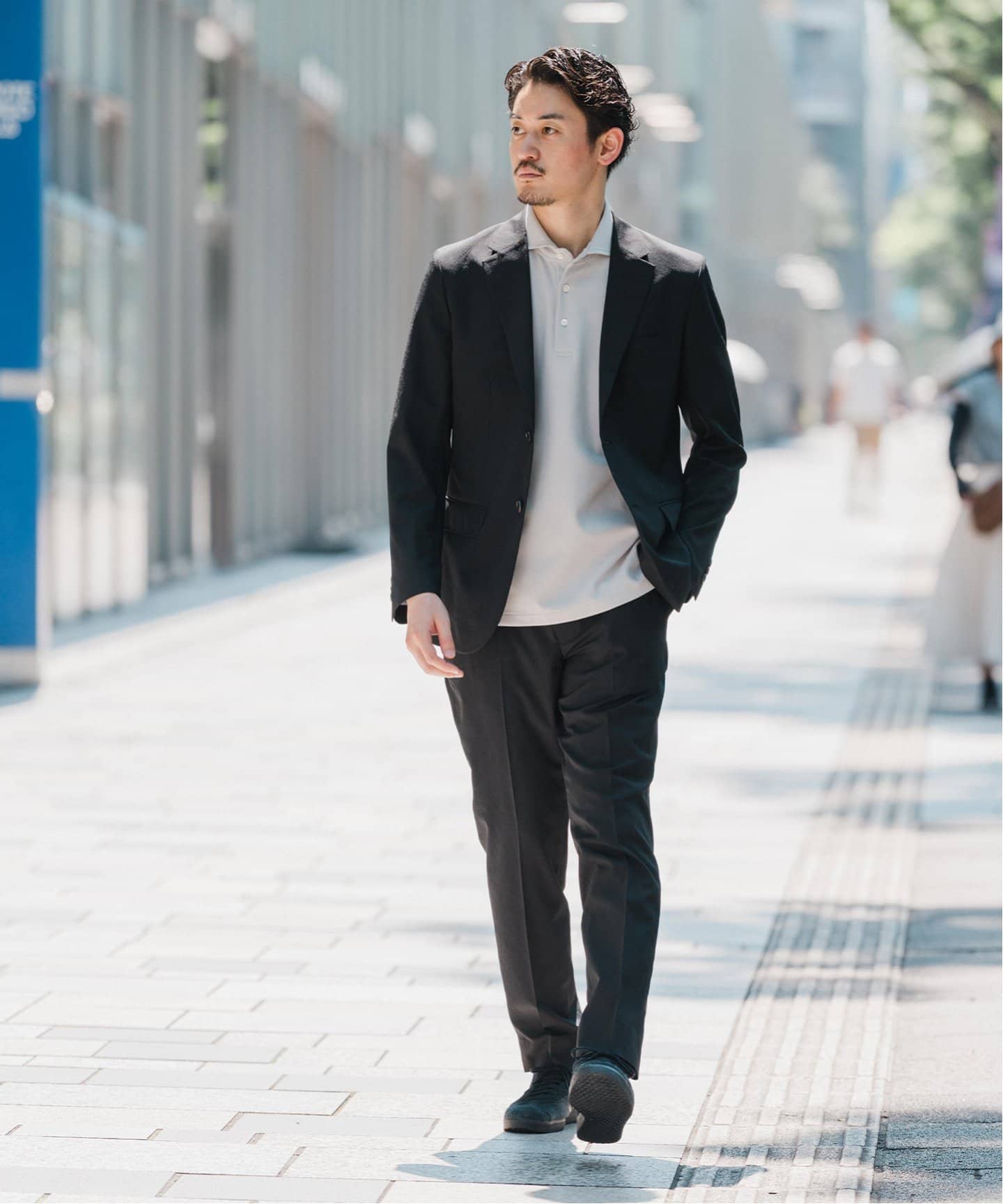 セットアップ ジャケット＆パンツ ―吸水速乾・防シワ セール】 【WEB限定】JUST fit ドライPEスリムセットアップ