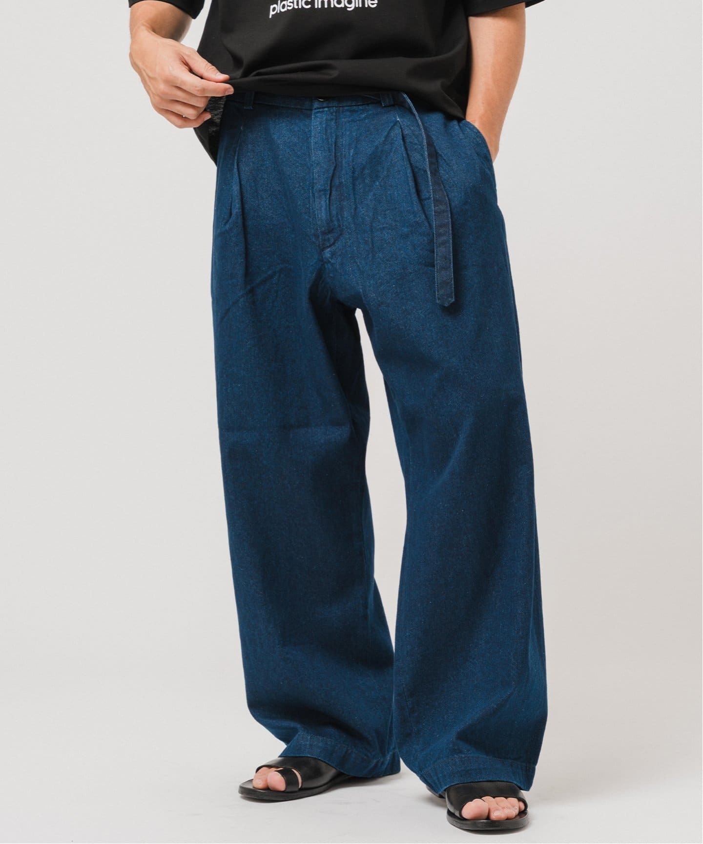 LE JEAN(ルジーン) デニム ベルテッド トラウザー（デニムパンツ