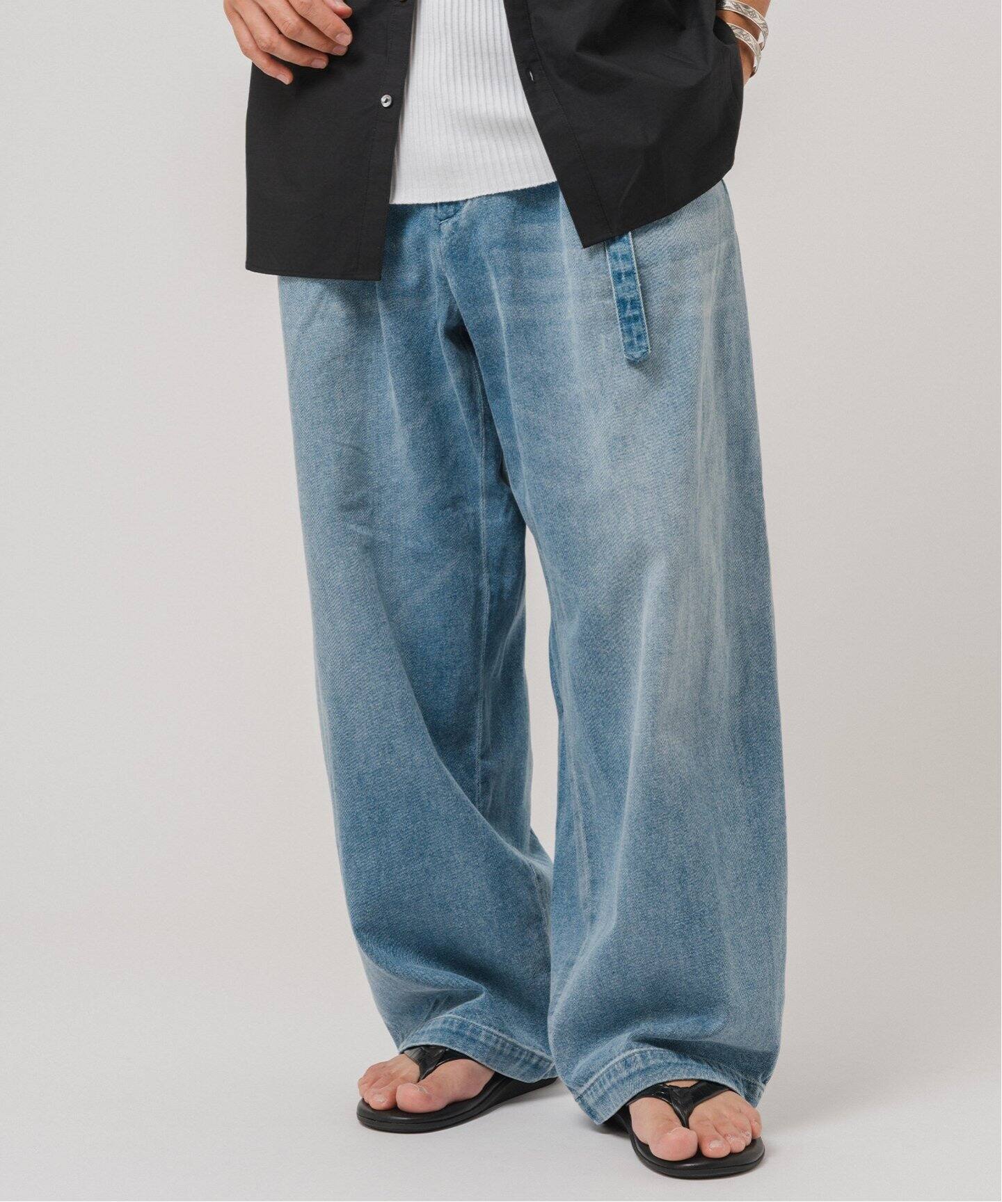 LE JEAN(ルジーン) デニム ベルテッド トラウザー（デニムパンツ