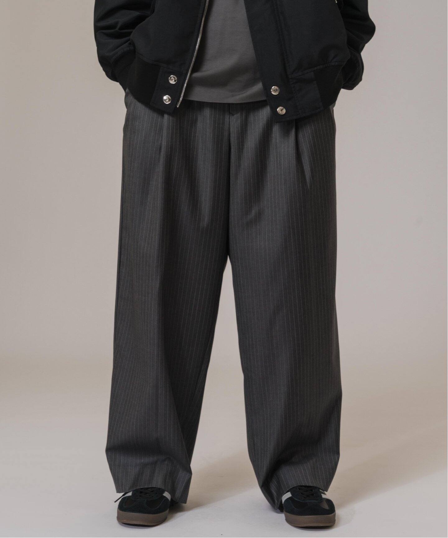 LA BOUCLE(ラブークル) Loro Piana Fabric ワイドパンツ（スラックス 