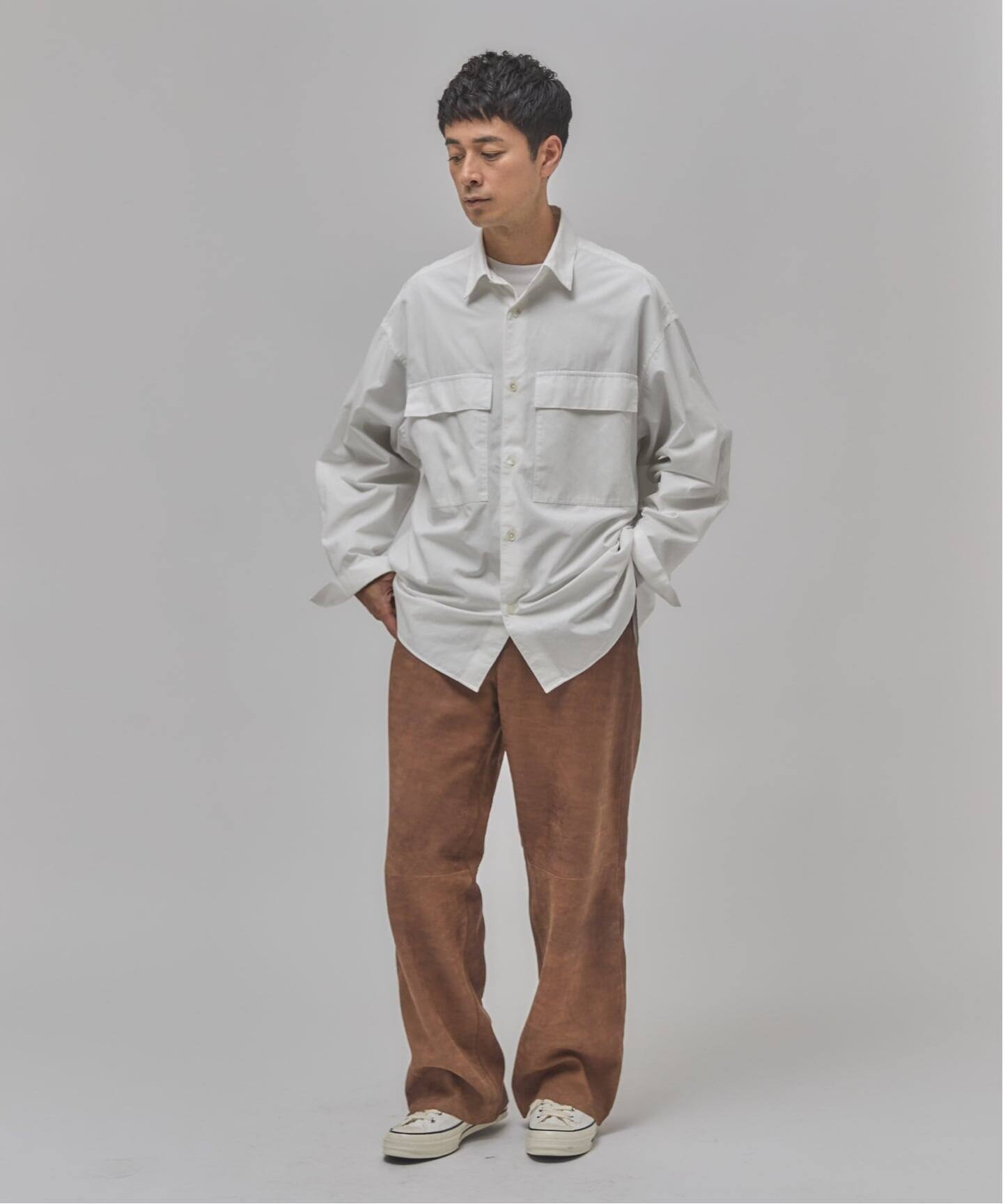 LA BOUCLE (ラブークル) LAMB LEATHER ワイド トラウザー（その他